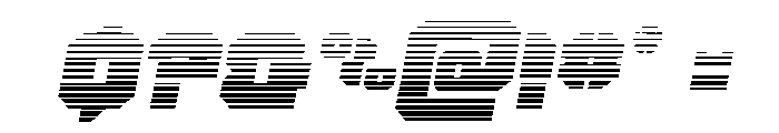 Krieger Gradient Italic Font OTHER CHARS