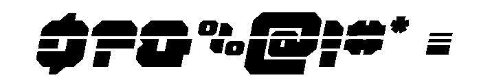 Krieger Laser Italic Font OTHER CHARS