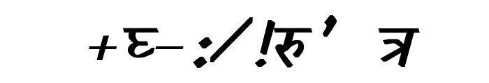 Krishna Bold Italic Font OTHER CHARS