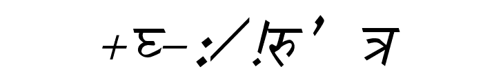 Krishna Italic Font OTHER CHARS