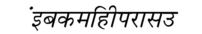 Krishna Italic Font LOWERCASE