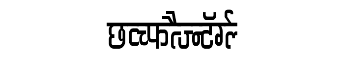 Kruti Dev 060 Condensed Font UPPERCASE