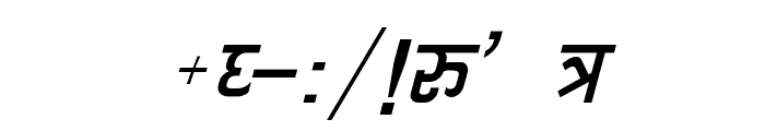 Kruti Dev 060  Italic Font OTHER CHARS