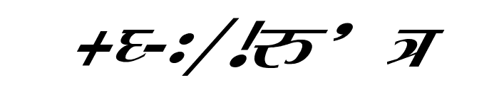 Kruti Dev 080  Italic Font OTHER CHARS