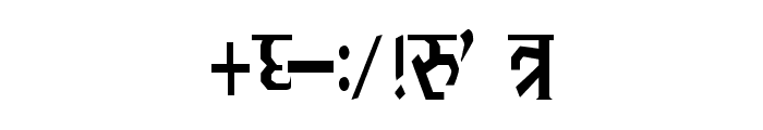 Kruti Dev 090 Condensed Font OTHER CHARS