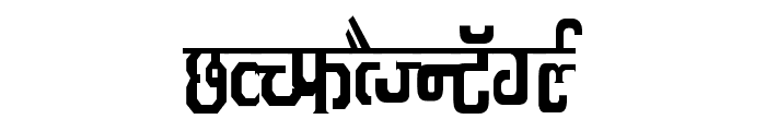 Kruti Dev 090 Condensed Font UPPERCASE