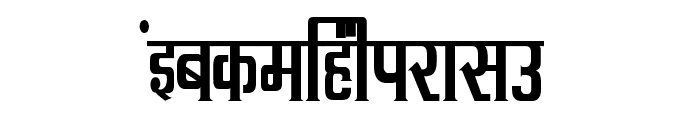 Kruti Dev 090 Condensed Font LOWERCASE