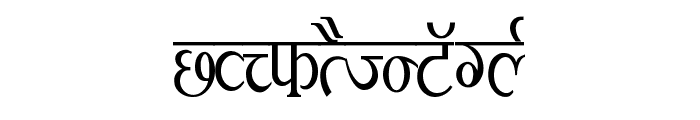 Kruti Dev 100 Condensed Font UPPERCASE