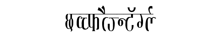 Kruti Dev 130 Condensed Font UPPERCASE