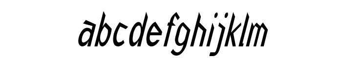 Krooked-CondensedItalic Font LOWERCASE