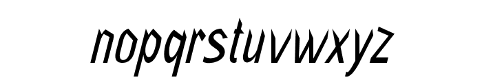 Krooked-CondensedItalic Font LOWERCASE