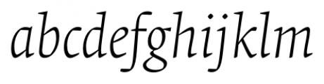 Krete Light Italic Font LOWERCASE
