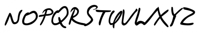 Kris Handwriting Pro Regular Font UPPERCASE