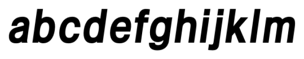 Kropotkin Condensed Bold Oblique Font LOWERCASE