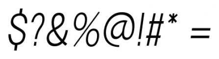 Kropotkin Condensed Light Oblique Font OTHER CHARS