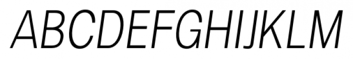Kropotkin Condensed Light Oblique Font UPPERCASE