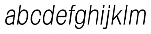 Kropotkin Condensed Light Oblique Font LOWERCASE
