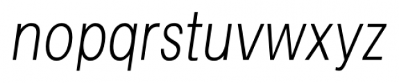 Kropotkin Condensed Light Oblique Font LOWERCASE