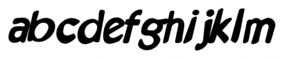 Kruede Oblique Font LOWERCASE