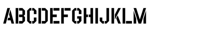 Kraft Stencil Weight 1 Font UPPERCASE
