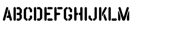 Kraft Stencil Weight 3 Font UPPERCASE