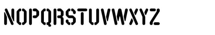 Kraft Stencil Weight 3 Font UPPERCASE