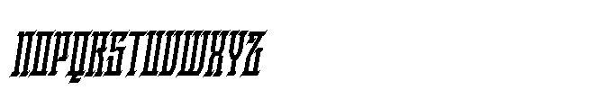 Kraptor Base Slant Font UPPERCASE