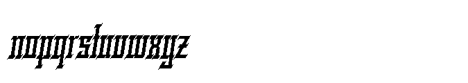 Kraptor Base Slant Font LOWERCASE