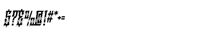 Kraptor Inline Shadow Slant Font OTHER CHARS