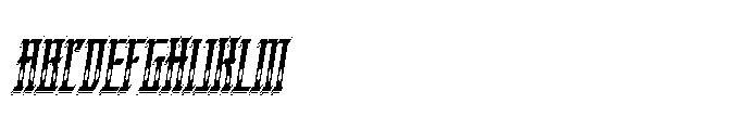 Kraptor Inline Shadow Slant Font UPPERCASE