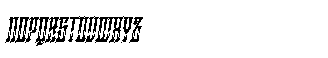 Kraptor Inline Shadow Slant Font UPPERCASE