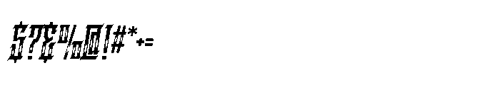 Kraptor Inline Slant Font OTHER CHARS