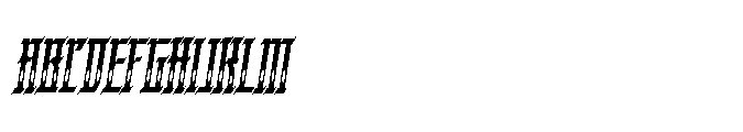 Kraptor Inline Slant Font UPPERCASE