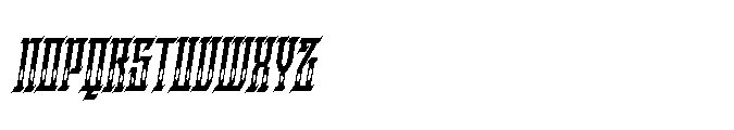 Kraptor Inline Slant Font UPPERCASE