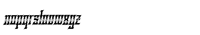Kraptor Inline Slant Font LOWERCASE