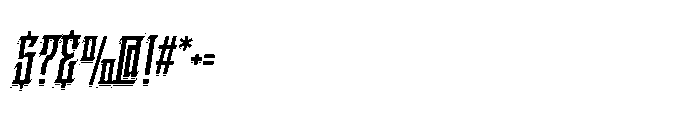 Kraptor Shadow Slant Font OTHER CHARS