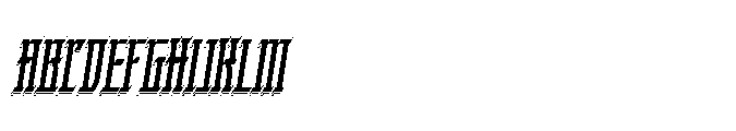 Kraptor Shadow Slant Font UPPERCASE