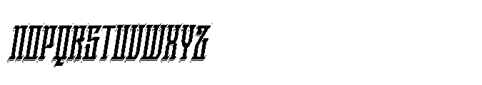 Kraptor Shadow Slant Font UPPERCASE