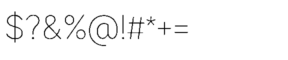Krasar Thin Font OTHER CHARS