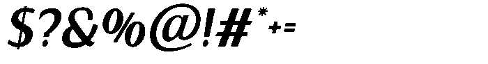Krefeld Italic Font OTHER CHARS