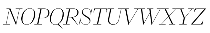 Kreol Display Thin Italic Font UPPERCASE