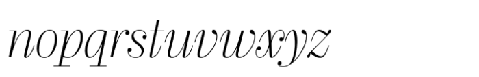 Kreol Display Thin Italic Font LOWERCASE