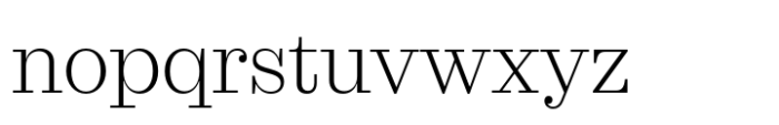 Kreol Standard Thin Font LOWERCASE
