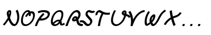 Krispy Bitsy Italic Font UPPERCASE