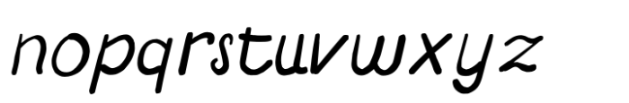 Kritzel Italic Font LOWERCASE