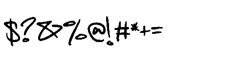 Kroasline Graffiti Font OTHER CHARS