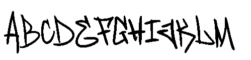 Kroasline Graffiti Font UPPERCASE