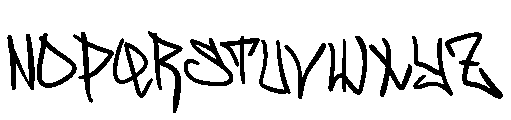 Kroasline Graffiti Font UPPERCASE