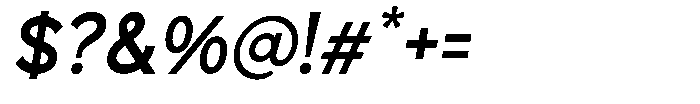 Krochi Italic Font OTHER CHARS