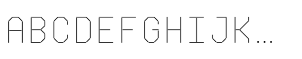 Krom Mono Thin Font LOWERCASE